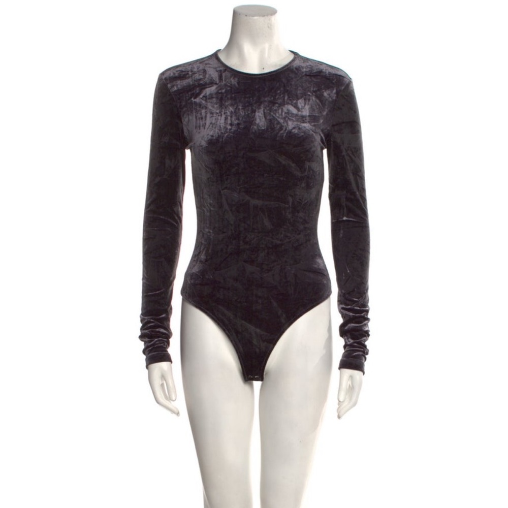 Dark Aubergine Velvet Bodysuit